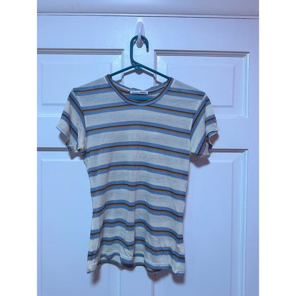 Reformation Jeans Joplin Short Sleeve Stripe Tee Size Small - Picture 2 of 8